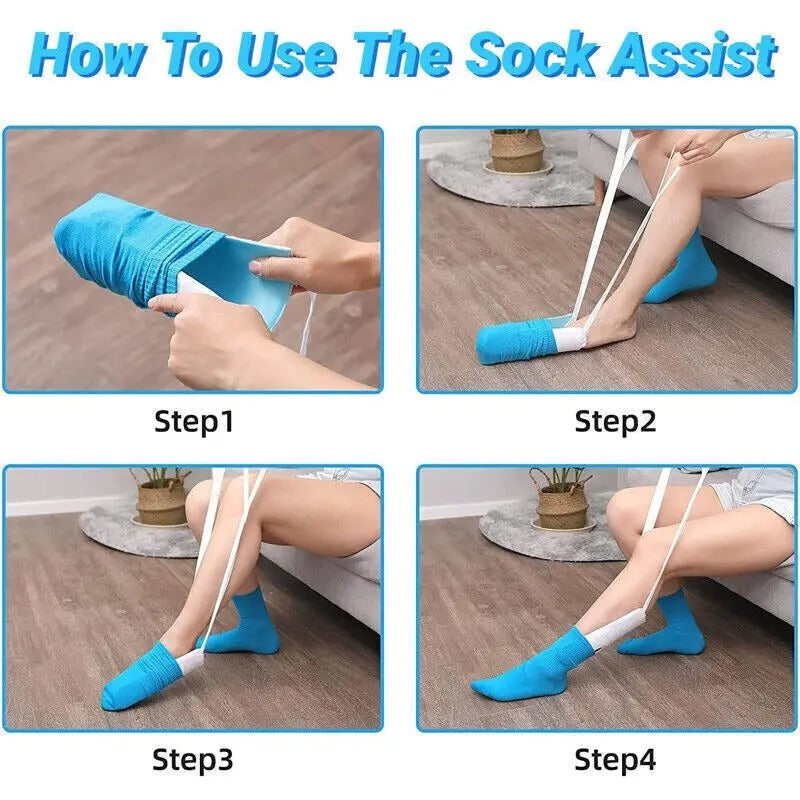 Sock Aid Tool for Putting Socks Easy On and Off