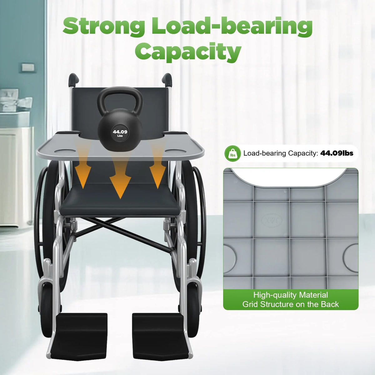 Detachable Wheelchair Tray Table