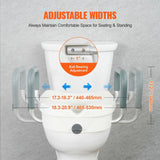 Raised Toilet Seat with Non‑Slip Adjustable Armrest